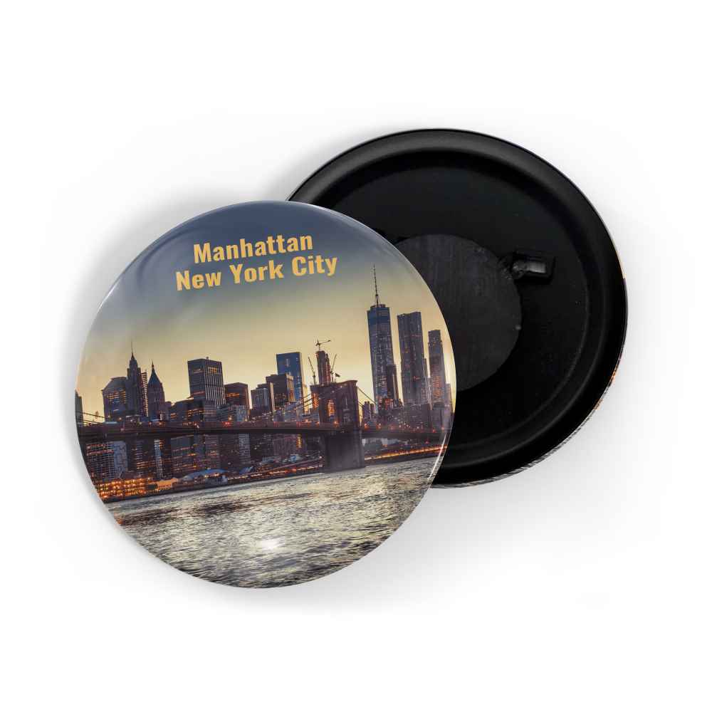 dhcrafts Fridge Magnet Multicolor Famous Tourist Place Manhattan New York City D3 Glossy Finish Design Pack of 1